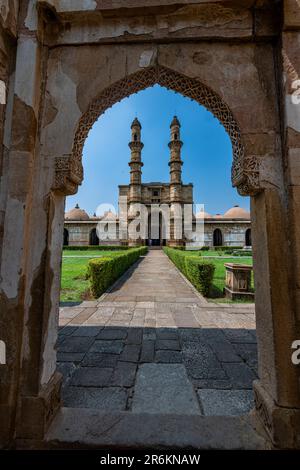 Mosquée Jami, Parc archéologique de Champaner-Pavagadh, site classé au patrimoine mondial de l'UNESCO, Gujarat, Inde, Asie Banque D'Images