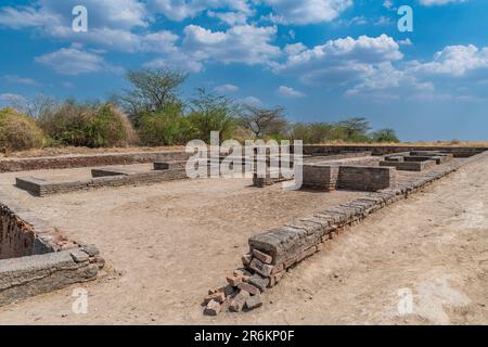 Lothal, site le plus au sud de l'ancienne civilisation de la vallée de l'Indus, Gujarat, Inde, Asie Banque D'Images