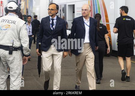 Le Mans, France. 10th juin 2023. Nicolas Deschaux (fra), président de la FFSA, avec Pierre Gosselin (fra), portrait pendant les 24 heures du Mans 2023 sur le circuit des 24 heures du Mans de 10 juin à 11, 2023 au Mans, France - photo: Paul Vaicle/DPPI/LiveMedia crédit: Agence photo indépendante/Alay Live News crédit: Agence photo indépendante/Alamy Live News Banque D'Images