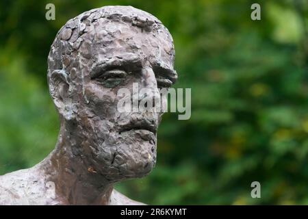 Détail de la statue au Mémorial aux victimes du communisme, Prague, Bohême, République Tchèque (Tchéquie), Europe Banque D'Images