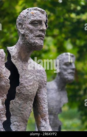 Détail des statues du Mémorial aux victimes du communisme, Prague, Bohême, République Tchèque (Tchéquie), Europe Banque D'Images