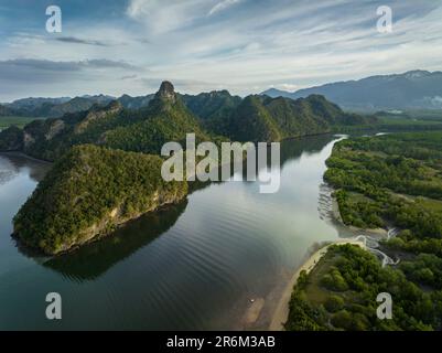 Vue aérienne de Pulau Langkawi, Kedah, Malaisie, Asie du Sud-est, Asie Banque D'Images