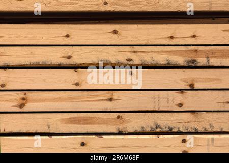 Des piles de bois d'œuvre à l'usine de sciage locale sont prêtes à être expédiées. Ontario Canada. Banque D'Images