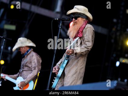 Solvesborg, Suède, 10 juin, 2023 jour 4 BILLY GIBBONS ET LE BFGS (États-Unis) se produit au Sweden Rock Festival. Billy Gibbons - guitare chef, chant crédit: PEO Mšller/Alamy Live News Banque D'Images