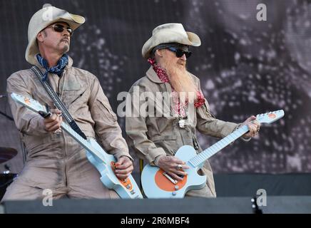 Solvesborg, Suède. 10th juin 2023.Billy Gibbons et le BFGS (États-Unis) se produit au cours de la dernière journée du Festival du Rocher de Suède 2023. Photo: Fredrik Sandberg/TT/code 10080 crédit: TT News Agency/Alay Live News Banque D'Images