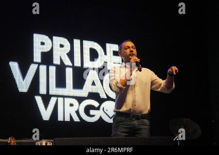Padoue, Italie. 09th juin 2023. L'auteur-compositeur-interprète Levante la marraine exceptionnelle de la XVI édition de la Padova Pride Village Virgo, vendredi 9 juin 2023 (photo de Mimmo Lamacchia/NurPhoto)0 crédit: NurPhoto SRL/Alay Live News Banque D'Images
