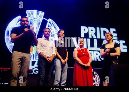 Padoue, Italie. 09th juin 2023. L'auteur-compositeur-interprète Levante la marraine exceptionnelle de la XVI édition de la Padova Pride Village Virgo, vendredi 9 juin 2023 (photo de Mimmo Lamacchia/NurPhoto)0 crédit: NurPhoto SRL/Alay Live News Banque D'Images
