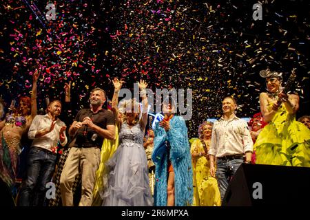 Padoue, Italie. 09th juin 2023. L'auteur-compositeur-interprète Levante la marraine exceptionnelle de la XVI édition de la Padova Pride Village Virgo, vendredi 9 juin 2023 (photo de Mimmo Lamacchia/NurPhoto)0 crédit: NurPhoto SRL/Alay Live News Banque D'Images