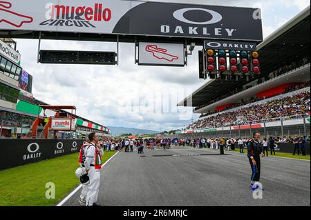 Mugello, Italie. 10th juin 2023. Dettail du circuit international de Mugello grille de départ pendant le Grand Prix de Tissot Sprint MotoGP d'Italie, Championnat du monde de MotoGP à Mugello, Italie, 10 juin 2023 crédit: Agence de photo indépendante/Alamy Live News Banque D'Images