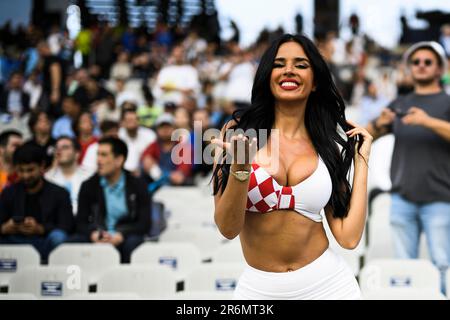 Istanbul, Turquie. 10 juin 2023. Ivana Knoll se présente avant le match de football final de l'UEFA Champions League entre le Manchester City FC et le FC Internazionale. Credit: Nicolò Campo/Alay Live News Banque D'Images