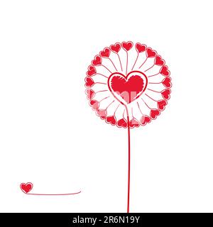 Love Flower Illustration pour votre conception. Illustration de Vecteur