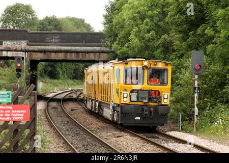 Les trains Harsco RGH20C DR79261 et DR79271 passent par la gare de Scunthorpe le 7/6/23. Banque D'Images