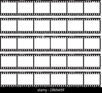 Bande de film traditionnelle avec étiquette ISO et numéros sur le côté. Illustration de Vecteur