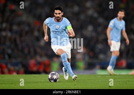 Istanbul, Turquie. 10th juin 2023. Football : Ligue des Champions, Manchester City - Inter Milan, finale, finale, au stade olympique Ataturk. Ilkay Gündogan de Manchester sur le ballon. Crédit : Robert Michael/dpa/Alay Live News Banque D'Images