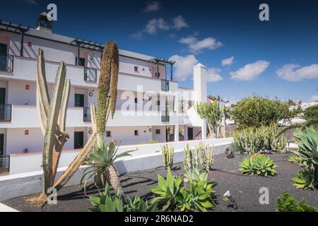 Hôtel d'appartements à Lanzarote, îles Canaries Banque D'Images