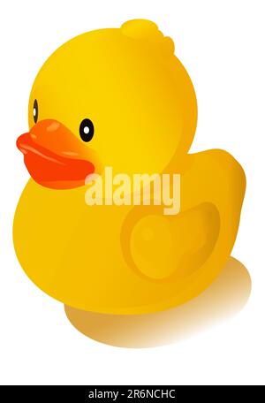 Little Yellow rubber duck Illustration de Vecteur