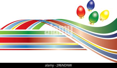 Différentes lumières de Noël colorées pour toutes les occasions de fête. Les couleurs peuvent être facilement modifiées dans un programme d'art vectoriel Illustration de Vecteur