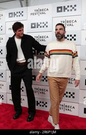 Manhattan. 9th juin 2023. New York, Etats-Unis, 09 juin 2023 - Jacob Elordi et Zachary Quinto assistent à sa première de film du Tribeca Festival, New York, NY, 9 juin 2023 à Manhattan. Credit: Giada Papini Rampelotto/EuropaNewswire/dpa/Alay Live News Banque D'Images