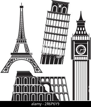 Vues de la série mondiale - Europe Illustration de Vecteur