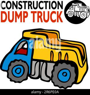 L'image d'une caricature dump truck. Illustration de Vecteur