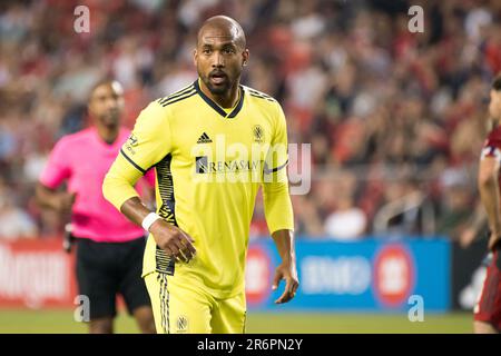 Toronto, Ontario, Canada. 10th juin 2023. Teal Bunbury #12 en action pendant le match MLS entre le FC de Toronto et le SC de Nashville à BMO Field à Toronto. Le jeu a terminé 1-1 (Credit image: © Angel Marchini/ZUMA Press Wire) USAGE ÉDITORIAL SEULEMENT! Non destiné À un usage commercial ! Banque D'Images