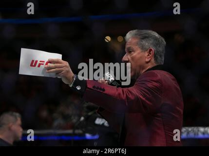 Vancouver, Vancouver, C.-B., Canada. 11th juin 2023. VANCOUVER (COLOMBIE-BRITANNIQUE) - 10 JUIN : Bruce Buffer lors de l'événement UFC 289 à Rogers Arena le 10 juin 2023 à Vancouver (Colombie-Britannique). (Credit image: © Tomaz Jr/PX Imagens via ZUMA Press Wire) USAGE ÉDITORIAL SEULEMENT! Non destiné À un usage commercial ! Banque D'Images