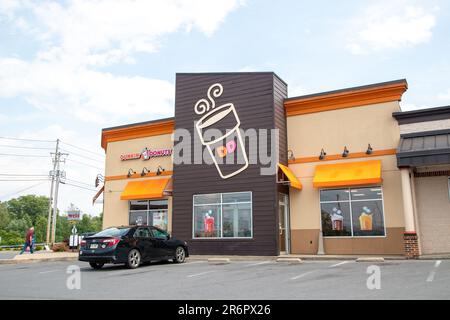 Muncy, États-Unis. 10th juin 2023. Vue extérieure sur le restaurant Dunkin' Donuts de Muncy. Crédit : SOPA Images Limited/Alamy Live News Banque D'Images