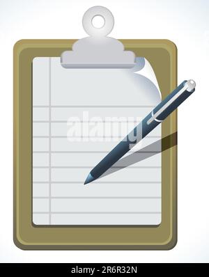 icône de liste abstraite avec illustration du vecteur de plume Illustration de Vecteur