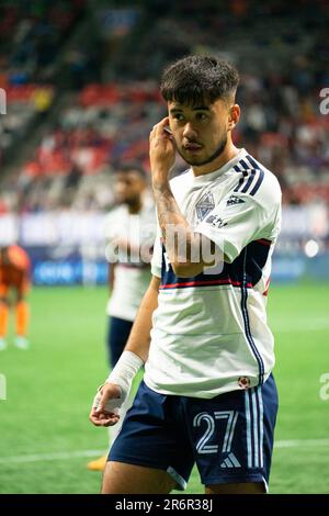 Vancouver, Canada. 10th juin 2023. Vancouver, Colombie-Britannique, Canada, 10 juin 2023 : Ryan Raposo (27 Vancouver Whitecaps FC) lors du match de football de la Ligue majeure entre Vancouver Whitecaps FC et FC Cincinnati au stade BC place à Vancouver, Colombie-Britannique, Canada (USAGE ÉDITORIAL SEULEMENT). (Amy elle/SPP) crédit: SPP Sport presse photo. /Alamy Live News Banque D'Images