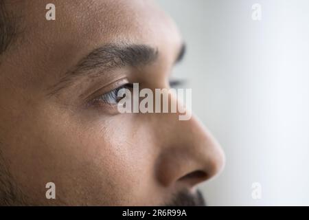 Gros plan sur la face supérieure d'un mâle indien Banque D'Images