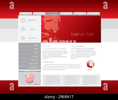 Modèle de site web d'affaires en format vectoriel éditable Illustration de Vecteur