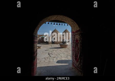 Harran ruches maisons. Maisons de grottes historiques à Sanliurfa, Turquie. Banque D'Images