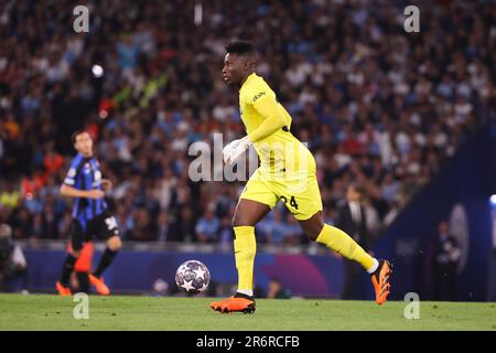 Istanbul, Turquie. 10th juin 2023. Le gardien de but inter Milan Andre Onana lors de la Ligue des champions de l'UEFA, finale du match de football entre le FC de la ville de Manchester et le FC Internazionale sur 10 juin 2023 au stade olympique Ataturk à Istanbul, Turquie - photo Jean Catuffe/DPPI crédit: DPPI Media/Alamy Live News Banque D'Images