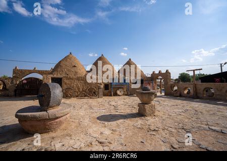 Harran ruches maisons. Maisons de grottes historiques à Sanliurfa, Turquie. Banque D'Images