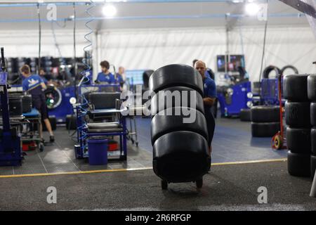 michelin, technique, michelin, pneus, pneu, Pendant les 24 heures du Mans 2023 sur le circuit des 24 heures du Mans de 10 juin à 11, 2023 au Mans, France - photo: FR..d..ric le Floc'h/DPPI/LiveMedia Banque D'Images