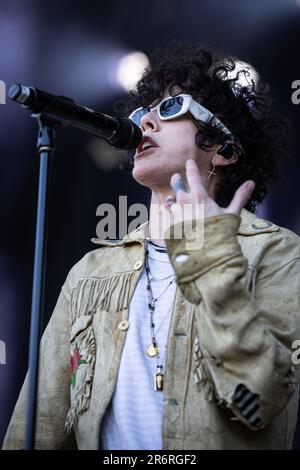 Oslo, Norvège. 09th, juin 2023. Le chanteur et compositeur américain LP interprète un concert en direct pendant le festival de musique norvégien chargé 2023 à Oslo. (Crédit photo: Gonzales photo - Tord Litleskare). Banque D'Images