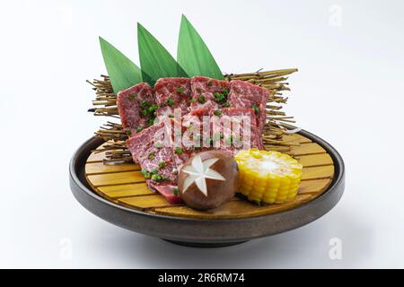 Tokujoh Karubi côte désossée - avant, partie inférieure de côte, pour barbecue japonais ou barbecue coréen。 Banque D'Images