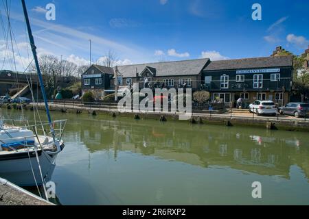 Newport Quay sur l'île de Wight Banque D'Images