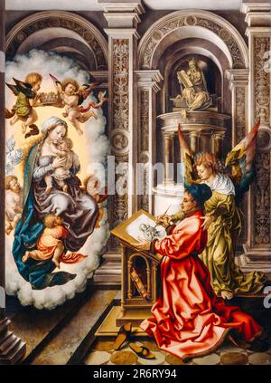 Jan Gossaert, St Luke peinture la Madonna, peinture à l'huile sur panneau, vers 1520 Banque D'Images