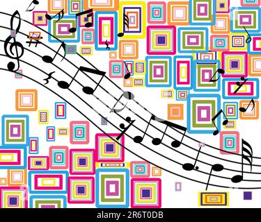 Des notes de musique de fond vecteur des trucs pour l'utilisation dans la conception Illustration de Vecteur