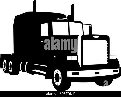 Camion noir , silhouette vector illustration Illustration de Vecteur