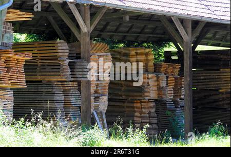 Scierie près de Freudenstadt dans la Forêt Noire, Bade-Wurtemberg, Allemagne Banque D'Images