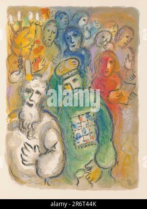 L'histoire de l'Exode. Musée : COLLECTION PRIVÉE. Auteur: MARC CHAGALL. Banque D'Images