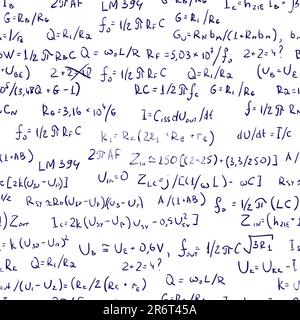 Formules. Arrière-plan abstrait transparent. Illustration vectorielle. Illustration de Vecteur