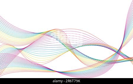 Des lignes colorées contexte le thème de la mer pour l'utilisation de conception Illustration de Vecteur