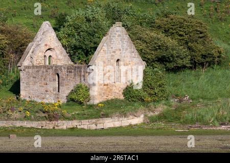 Chapelle abandonnée à Alnmouth Banque D'Images