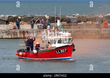 Démonstration de sauvetage RNLI à Staithes Banque D'Images