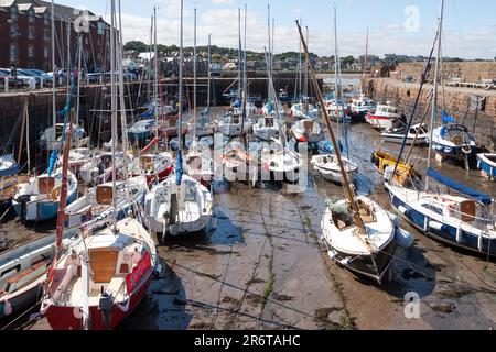 Port très fréquenté à North Berwick Banque D'Images