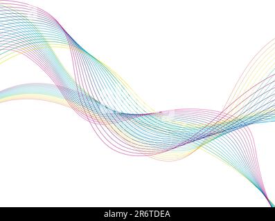 Des lignes colorées contexte le thème de la mer pour l'utilisation de conception Illustration de Vecteur