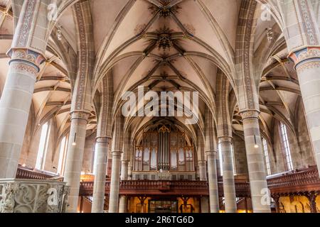 SCHWAB.S. HALL, ALLEMAGNE - 30 AOÛT 2019 : ST. Eglise Michael à Schwabisch Hall, Allemagne Banque D'Images